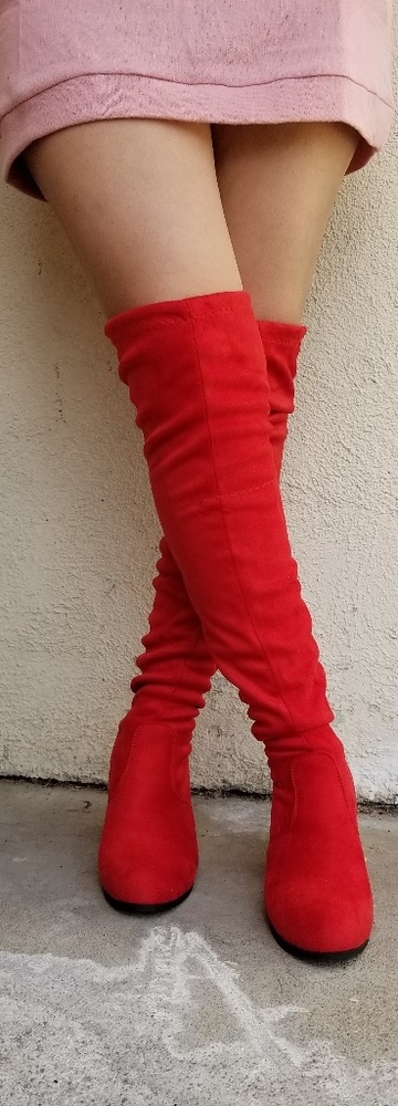 ! Very sexy boots over knee Red Color - Picture 2 of 7